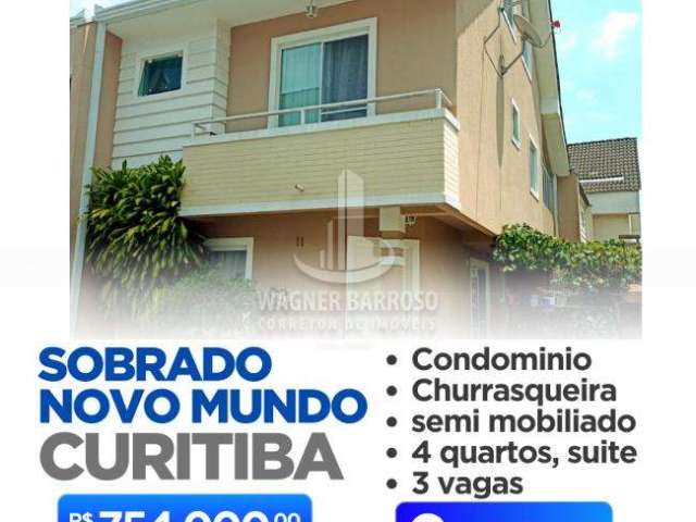 <p>Casa em Condominio, Novo Mundo, Curitiba, 4 quartos</p>