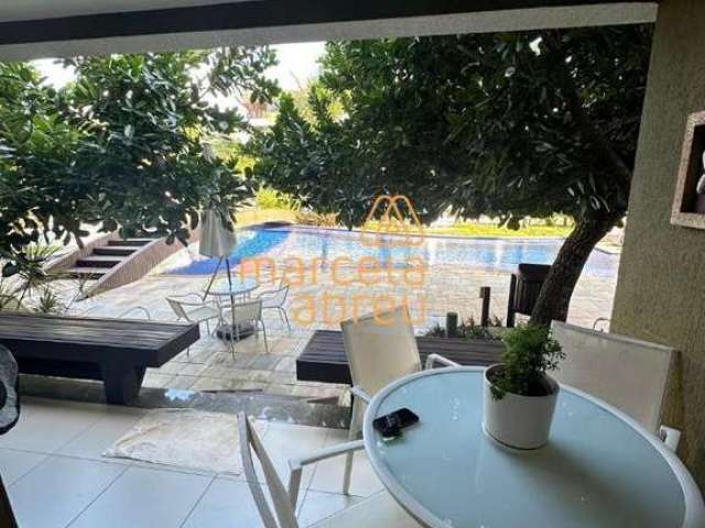 Disponível a beira mar de Muro Alto, em um condomínio alto padrão, flat 02 quartos, porteira fechada