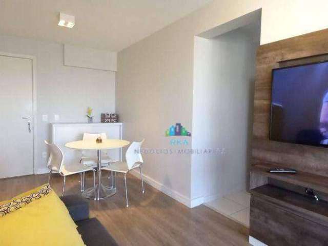 Apartamento com 1 dormitório para alugar, 45 m² por R$ 5.380,00/mês - Brooklin - São Paulo/SP