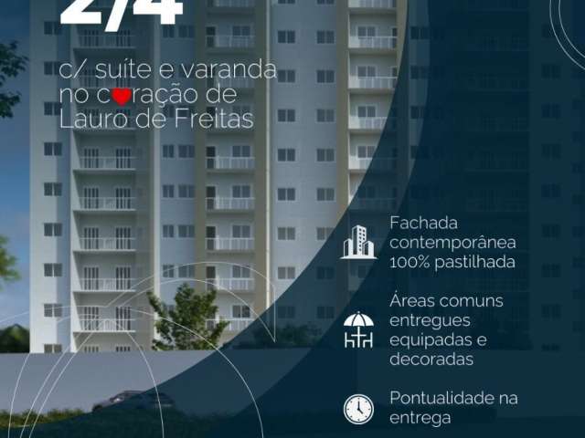 Apartamento 2/4 com suíte Centro Lauro de Freitas