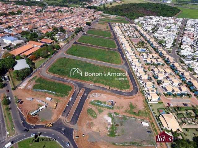 Terreno á venda de 228m² no Condomínio Jardim dos Lírios, Paulínia.