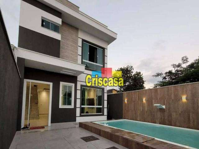 Casa linear alto padrão com 3 dormitórios à venda, 110 m² por R$ 694.300 - Jardim Mariléa - Rio das Ostras/RJ