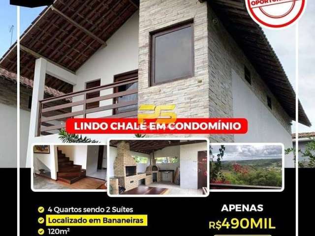 Chalé Residencial em Condomínio com 3 quartos à Venda, Bananeiras