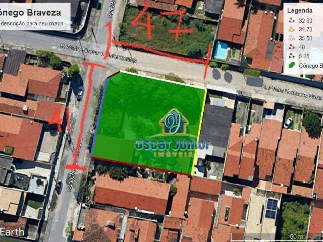 OPORTUNIDADE! Terreno de Esquina, 1927 m² por R$ 1.550.000 - Cidade dos Funcionários - Fortaleza/CE