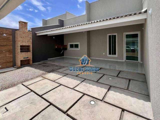 Linda Casa Plana com 3 Suítes (1 Reversível) + Varanda Gourmet, 130 m² por R$ 430.000 - São Bento - Fortaleza/CE