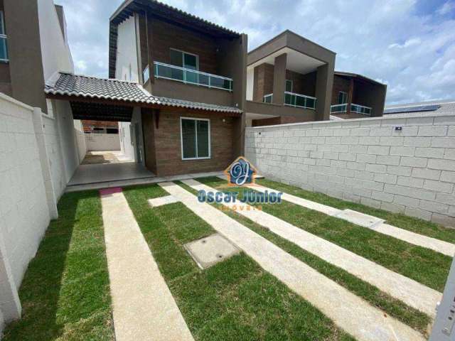 Excelente Casa Duplex no Melhor do Eusébio! 3 Suítes com Varanda, 104 m² por R$ 460.000 - Centro - Eusébio/CE