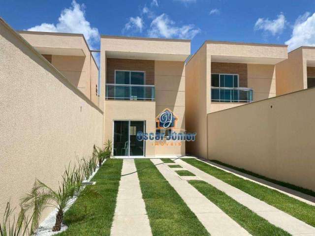 Casa Duplex com 3 SUÍTES (1 Reversível), 92 m² por R$ 419.900,00 - Coaçu - Eusébio/CE