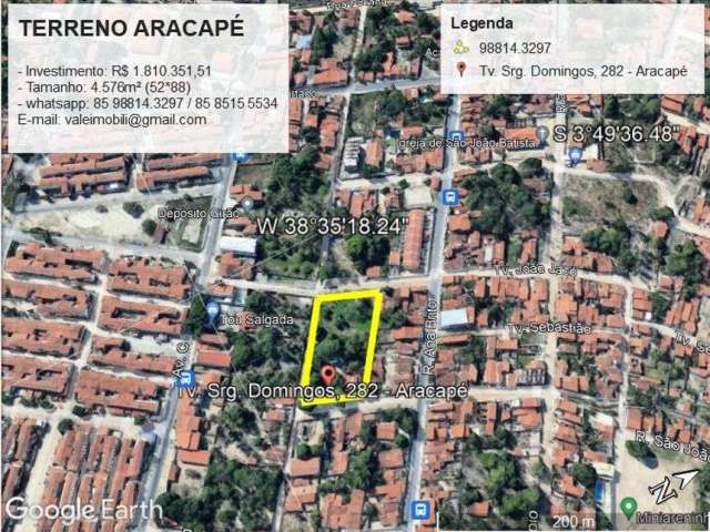 Lote/Terreno para venda 4576 metros quadrados 3 Frentes Aracapé Mondubim