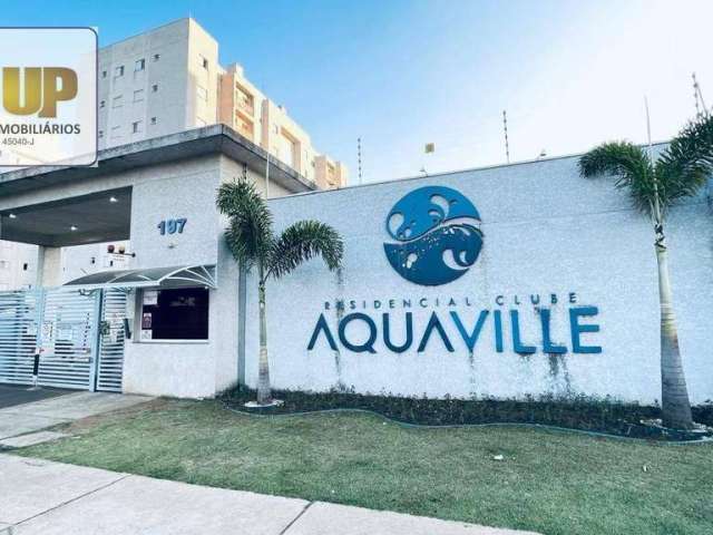 Apartamento com 2 dormitórios à venda, 46 m² por R$ 305.000 - Residencial Clube Aquaville - Paulínia