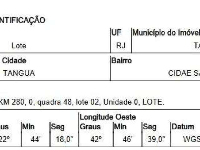 Oportunidade Única em TANGUA - RJ | Tipo: Terreno | Negociação: Venda Direta Online  | Situação: Imóvel