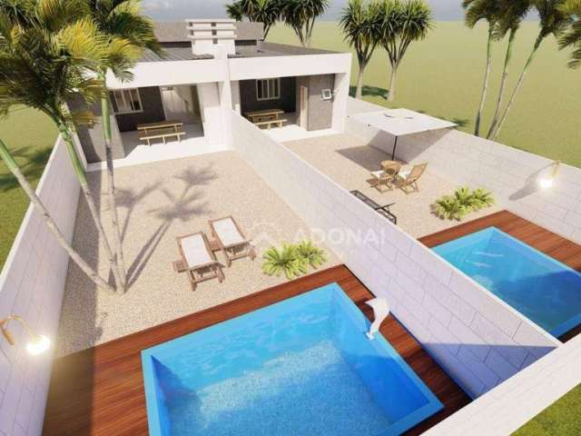 Casa Nova com Piscina, 3 dormitórios à venda, 114 m² por R$ 670.000 - Nereidas - Guaratuba/PR