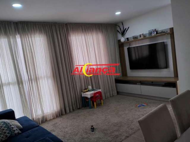 Apartamento para alugar com 02 quartos, suíte, 02 vagas, 75m², picanço - guarulhos/sp por r$ 3.000