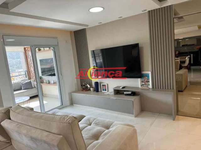 Apartamento para alugar com 03 quartos, suíte, 02 vagas, 145m², cida maia - guarulhos/sp - r$ 13.000