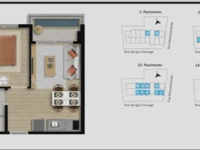 APARTAMENTO  DORMITORIO COM  VARANDA m do METRO SÃO JUDAS