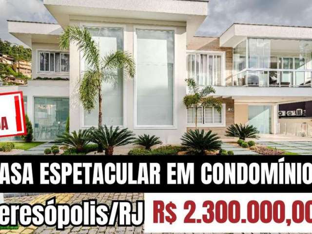 Casa em condomínio fechado com 4 quartos à venda na Rua Professora Carmem Gomes, Panorama, Teresópolis, 295 m2 por R$ 2.300.000