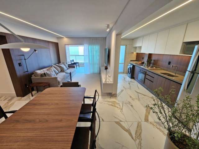 Apartamento Mobiliado, Nunca abitado Lançamento Vista livre ao Mar, 3 dormitórios, 2 Suítes No Bairro Aviação Praia Grande- SP