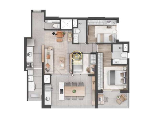 Apartamento com 3 quartos à venda na Claudio, 183, Alto da Lapa, São Paulo por R$ 1.169.000