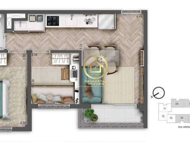 Apartamento com 1 quarto à venda na Rua Airosa Galvão, 223, Água Branca, São Paulo por R$ 399.545