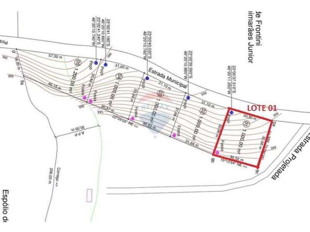 LOTE 01: Terreno de 1000 metros em meio a natureza e próximo da área urbana!