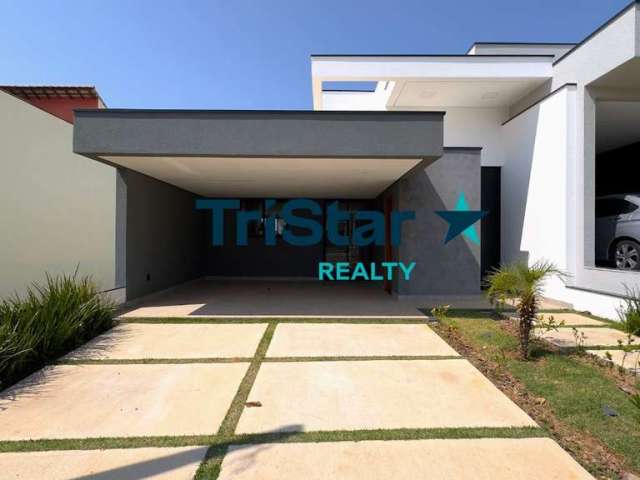 Tristar realty imobiliaria | ca00132 - excelente casa térrea nova em condominio fechado - brescia - indaiatuba -