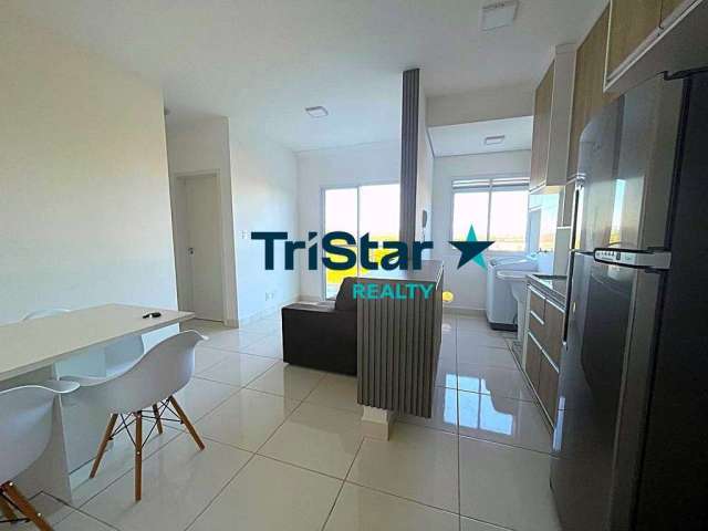 Tristar realty indaiatuba | ap00096 -  apartamento mobiliado em andar alto sol da manha em condomínio clube - villa helvetia - indaiatuba