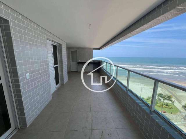 Apartamento com 3 dormitórios à venda, 112 m² por R$ 690.000 - Vista mar, frente mar - Caiçara - Praia Grande/SP