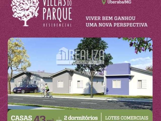 Casa 2 dormitórios em loteamento Villas do Parque, Uberaba!