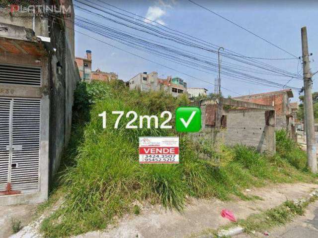 Terreno à venda, 172 m² por R$ 69.000,00 - Jardim Ipanema - Ferraz de Vasconcelos/SP