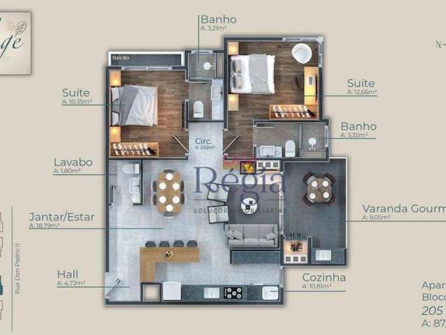 Apartamento com 2 dormitórios à venda, 87 m² por R$ 1.046.563 - Centro - Canela/RS