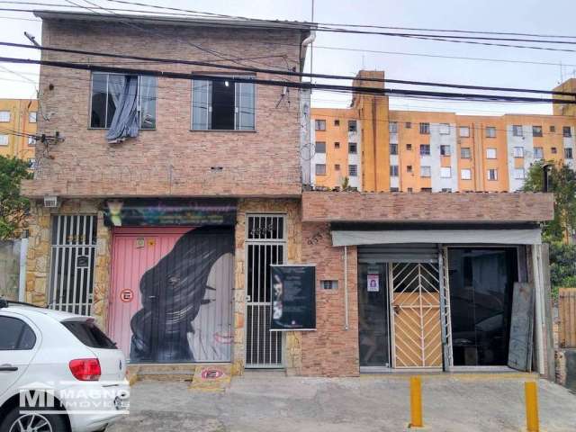 Terreno com 2 casas e 3 salões comerciais à venda, 122 m² por R$ 699.000 - Limoeiro - São Paulo/SP