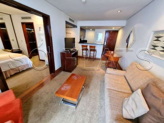 Lindo studio no George V com 60m², 1 dorm e 1 vaga de garagem disponível para locação no Itaim Bibi