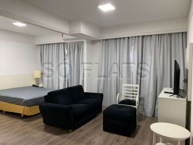 Apartamento disponível para locação contendo 33m², 1 dormitório e 1 vaga.