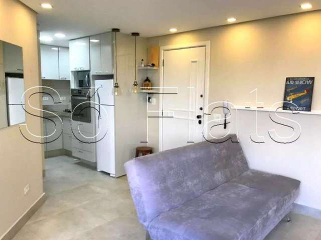 Flat no Morumbi, disponível para locação contendo 34m², 1 dormitório e 1 vaga de garagem.