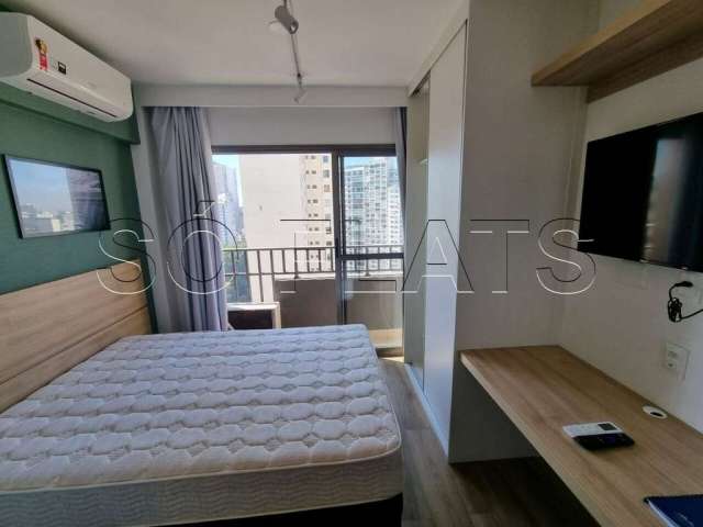 Apto disponível para locação na região Central de SP totalmente mobiliado contendo 24m² e 1 dorm.