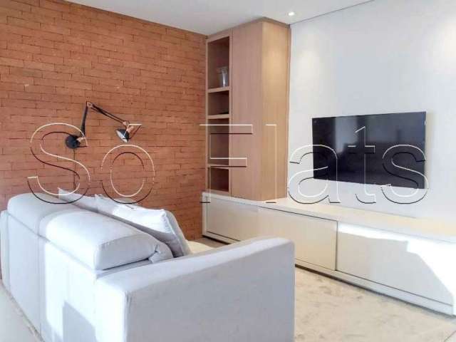 Flat para locação no Home Design, com 69m², 2 dormitório, 1 vaga de garagem e mobília completa.