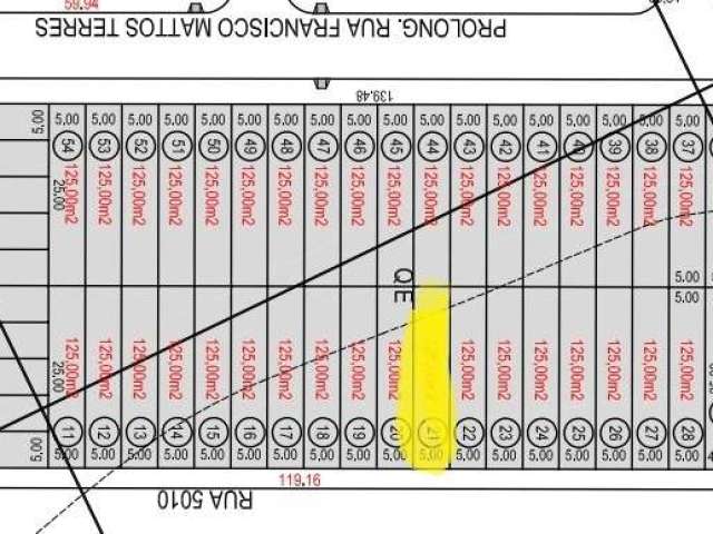 Terreno no Ipanema Residence Park, bairro aberta dos Morros. Medindo 5 x 25 / total 125 m²,  com toda estrutura de calçamento, água e luz, esgoto, próximo à uma linda praça,  loteamento atrás do Zaffa