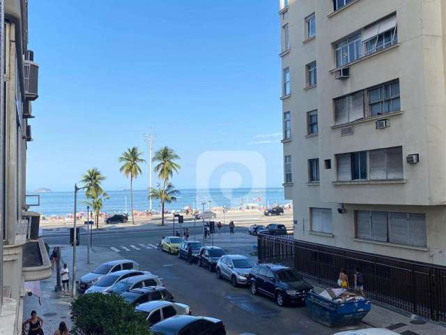 Quadríssima da Praia de Copacabana, Vista para a Praia de Copacabana, 120 m2, 2 suítes.