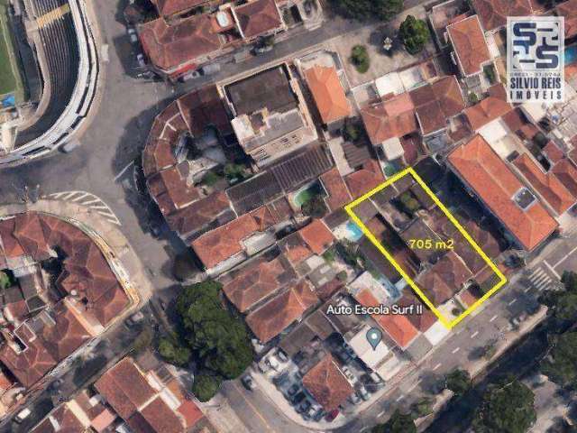 Terreno à venda, 701 m² por R$ 3.300.000,00 - Vila Belmiro - Santos/SP