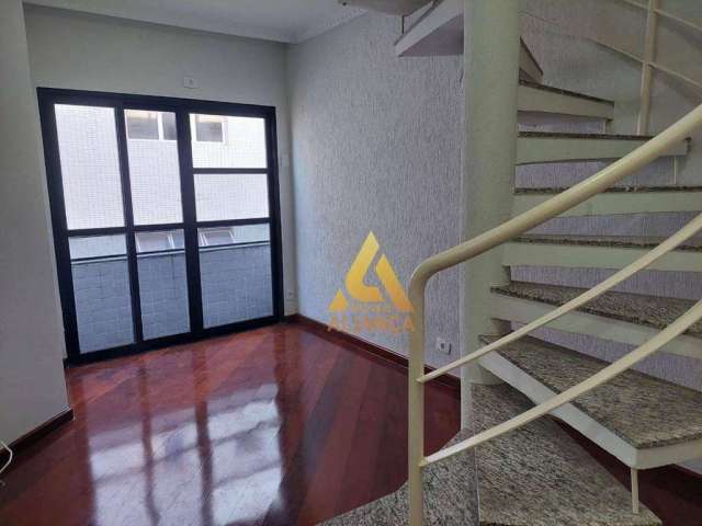 Cobertura com 2 dormitórios para alugar, 110 m² por R$ 5.000,00/mês - Gonzaga - Santos/SP