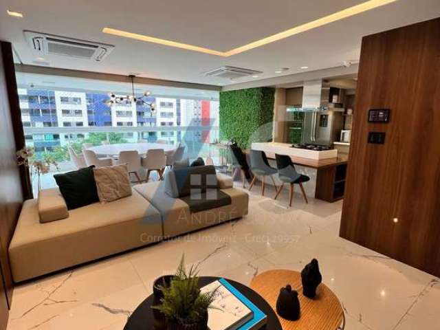 Apartamento Alto Padrão 126M²  no Loteamento Aquarius - PORTEIRA FECHADA