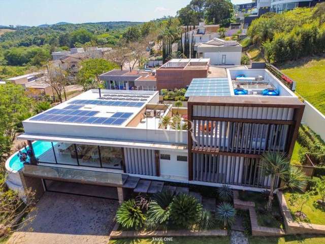 Casa Alto Padrão Automatizada com 4 suítes à venda, 641m² de área construída e 858,30m² de terreno por R$6.000.000,00-Cond. Porto Atibaia- Atibaia/SP