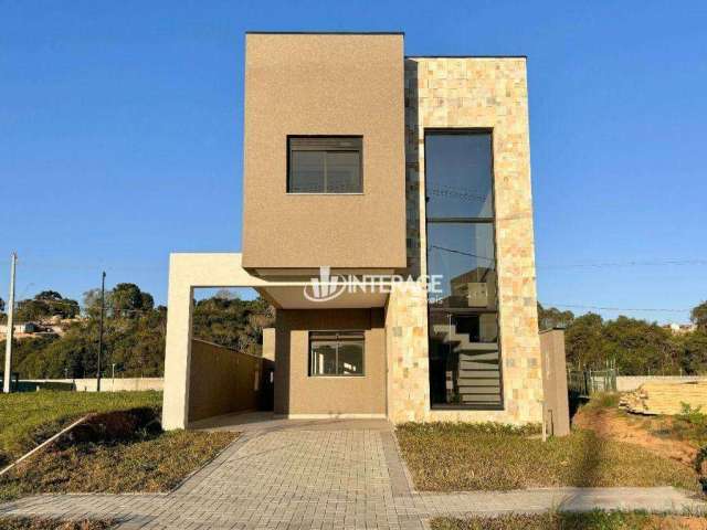 Casa nova com 3 Quartos, churrasqueira e quintal em condomínio, a Venda por R$ 960.000,00 no bairro Santa Cândida, Curitiba, Paraná.