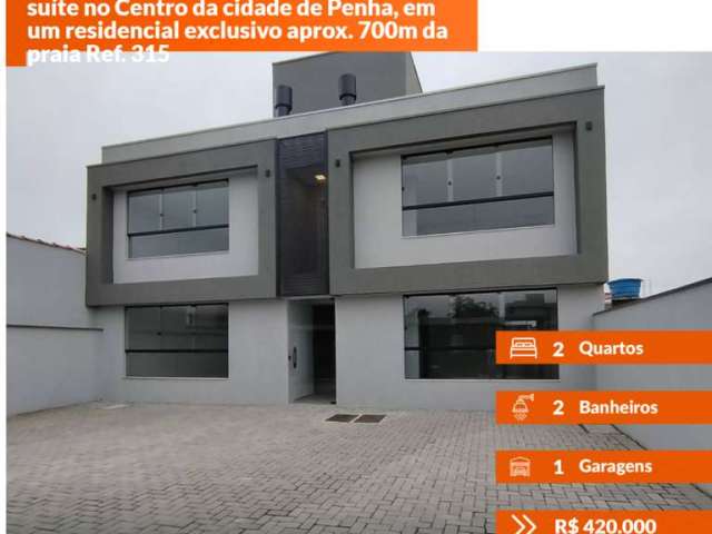 Apartamentos 71m² com 2 dorm. sendo 01 suíte no Centro da cidade de Penha, em um residencial exclusivo aprox. 700m da praia Ref. 315