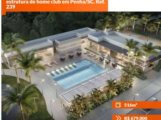 Condomínio fechado de casas com estrutura de home club em Penha/SC. Ref. 239