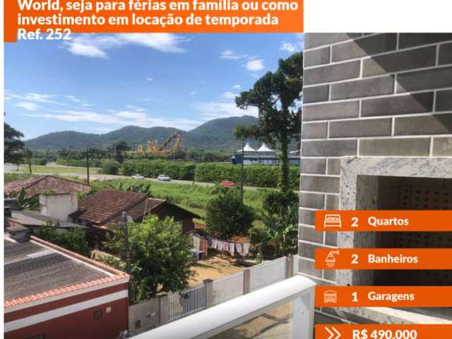 Apartamento próximo do Beto Carrero World, seja para férias em família ou como investimento em locação de temporada Ref. 252