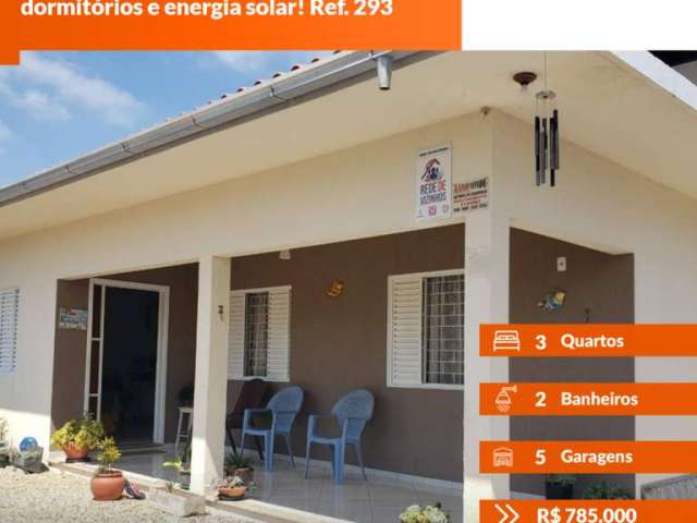 Casa à venda aprox. 200m do mar, com 3 dormitórios e energia solar! Ref. 293