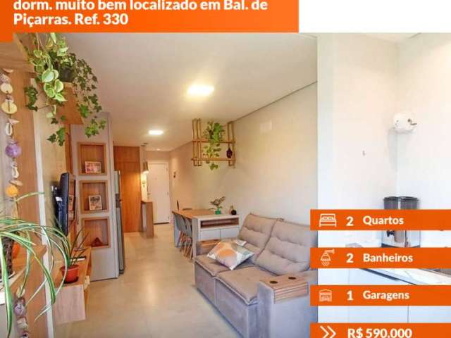 Apartamento mobiliado à venda com 02 dorm. muito bem localizado em Bal. de Piçarras. Ref. 330