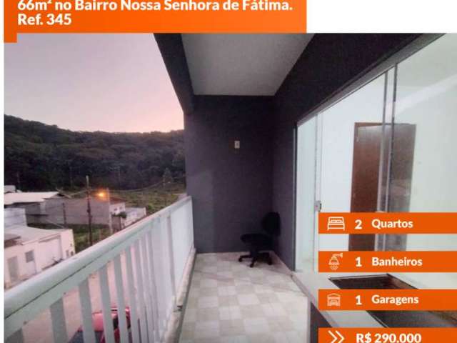 Apartamento para vender com 2 quartos e 66m² no Bairro Nossa Senhora de Fátima. Ref. 345