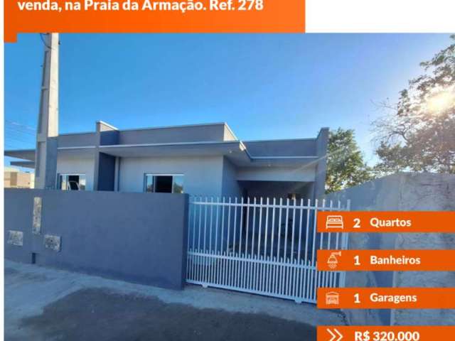 Geminado novo com 02 dormitórios à venda, na Praia da Armação. Ref. 278