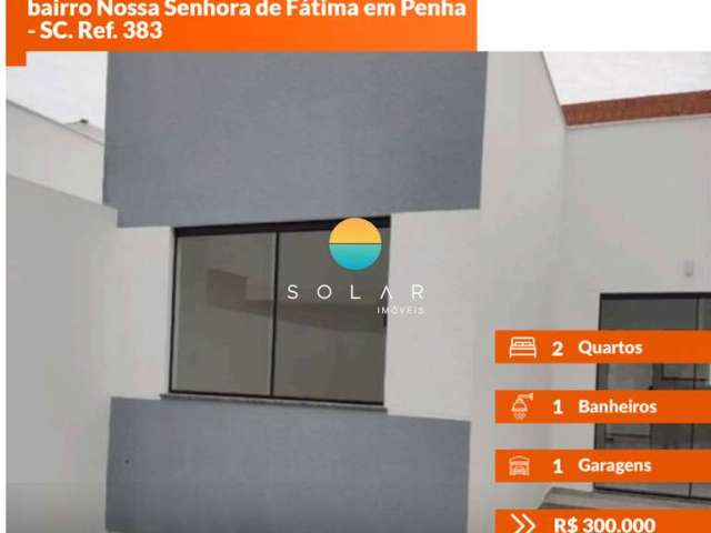 Geminados Para Vender com 2 quartos no bairro Nossa Senhora de Fátima em Penha - SC. Ref. 383